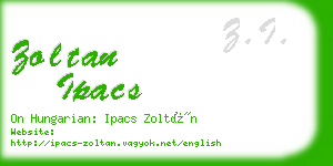 zoltan ipacs business card